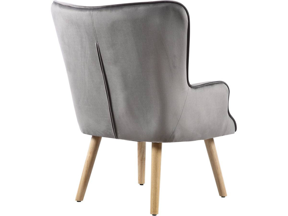 Sillón estilo escandinavo "Odense" -  73 x 81 x 92.5 cm - Gris