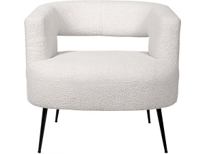 Sillón de rizo "Iris" - Blanco