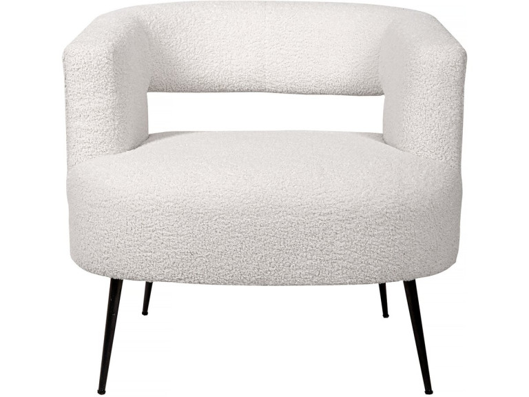 Sillón de rizo "Iris" - Blanco