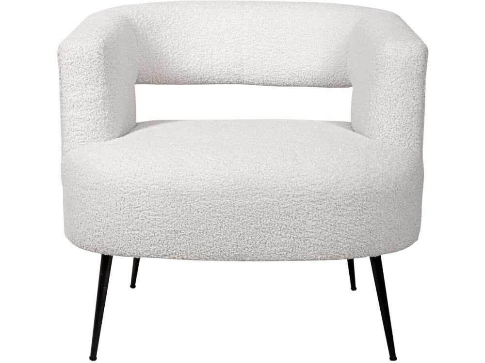 Sillón de rizo "Iris" - Blanco
