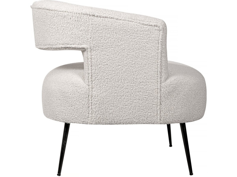 Sillón de rizo "Iris" - Blanco