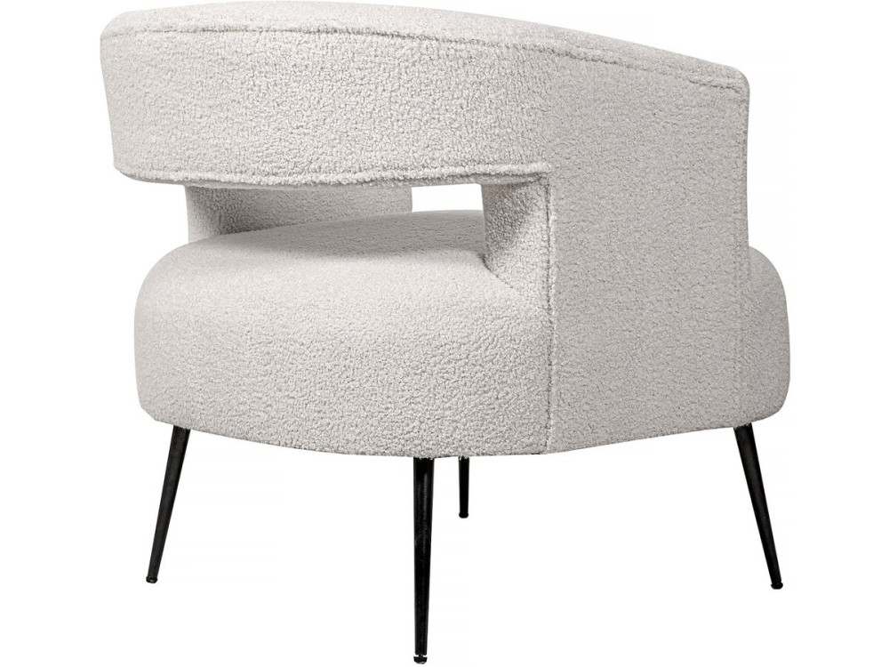Sillón de rizo "Iris" - Blanco