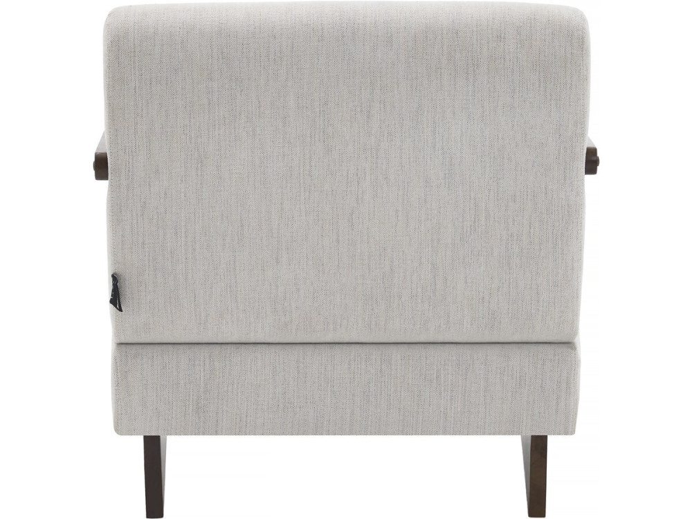 Sillón escandinavo de interior en madera y tela "Lena" - Beige