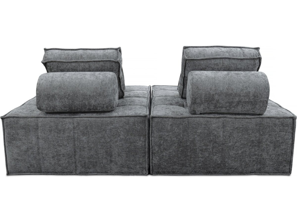 Sillón de tela texturizada «Velluto» - 96 x 100 x 89 cm - Gris
