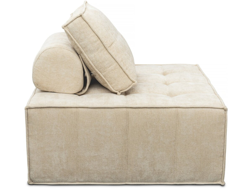 Sillón de tela texturizada «Velluto» - 96 x 100 x 89 cm - Beige