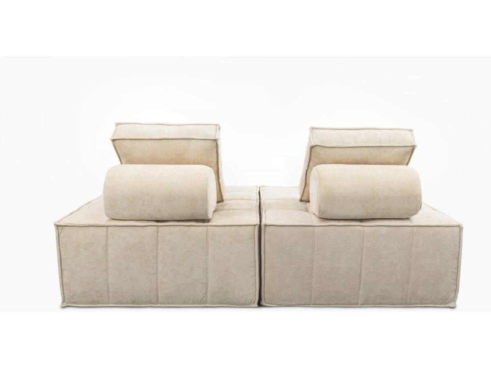 Sillón de tela texturizada «Velluto» - 96 x 100 x 89 cm - Beige