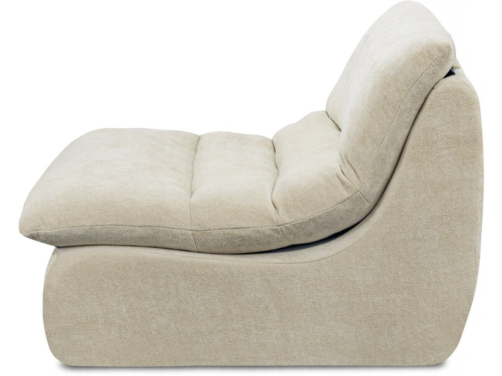 Sillón de tela texturizada «Candela» - 81 x 96 x 75 cm - Beige