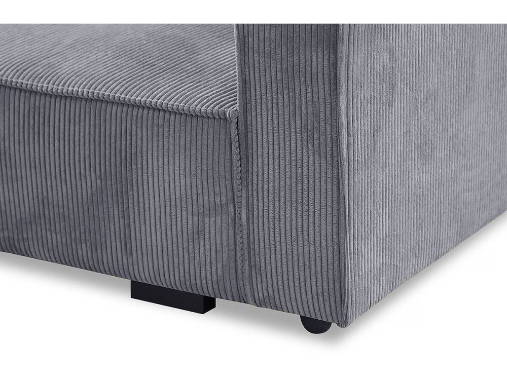 Sillón convertible de pana "Clivia" - Gris
