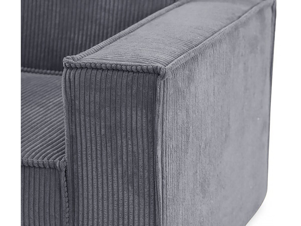 Sillón convertible de pana "Clivia" - Gris