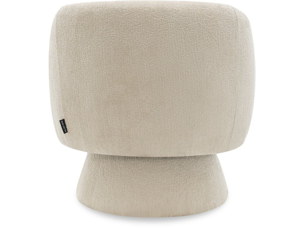 Sillón giratorio "Franklin" de rizo - 74 x 75 x 75 cm - Beige