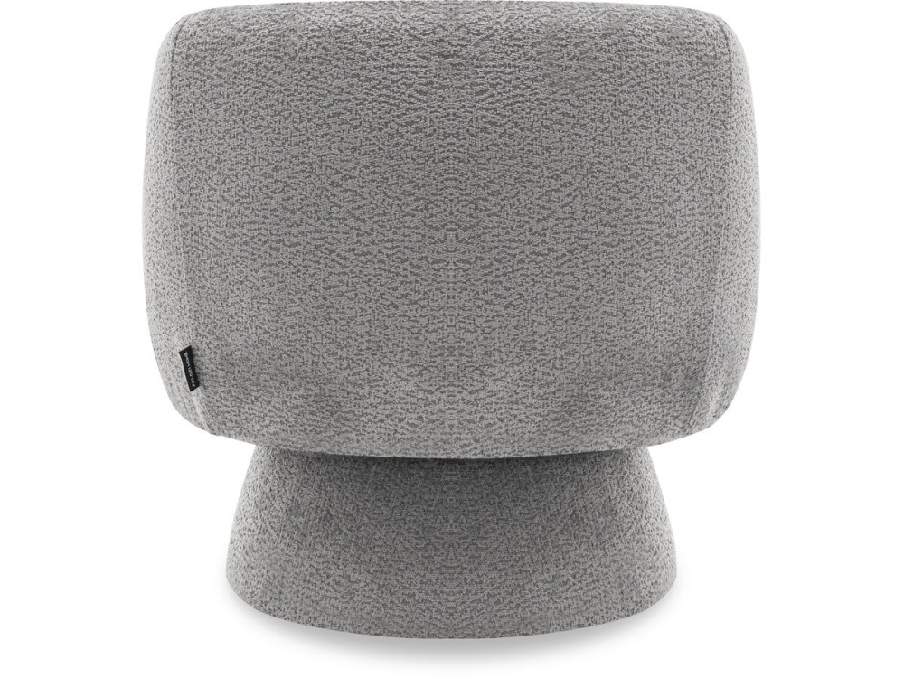 Sillón giratorio "Franklin" de rizo - 74 x 75 x 75 cm - Gris