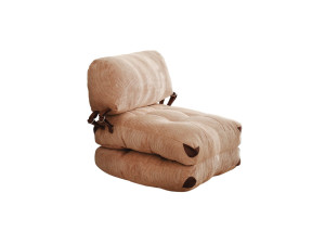 Sillón-cama de tela "Fold" - 80 x 60 x 70 cm - Marrón