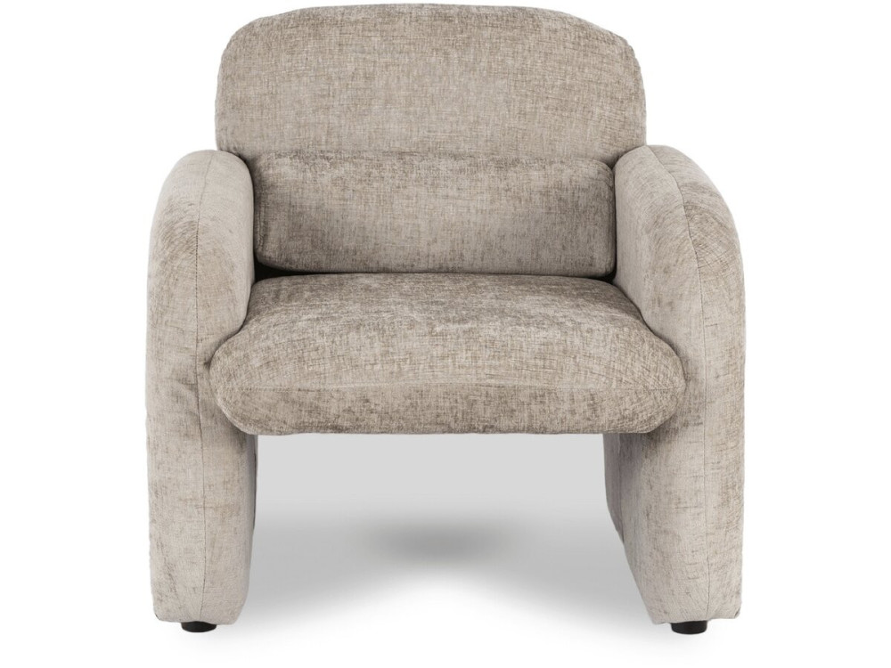 Tumbona "Cozmo" de tela jaspeada - 78 x 79 x 77 cm - Beige