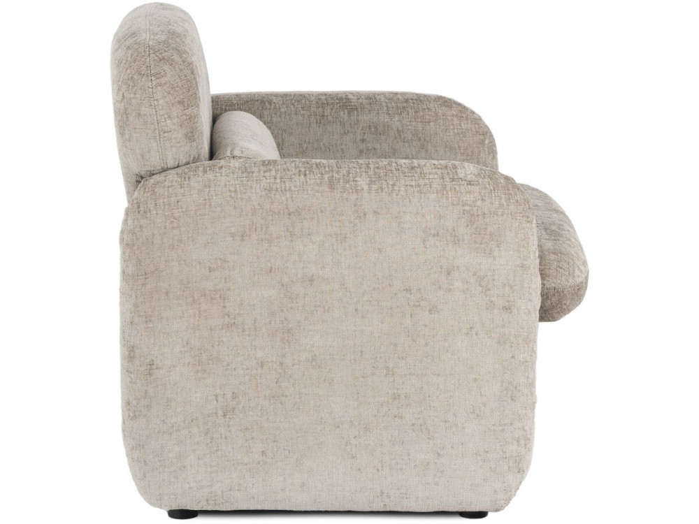 Tumbona "Cozmo" de tela jaspeada - 78 x 79 x 77 cm - Beige