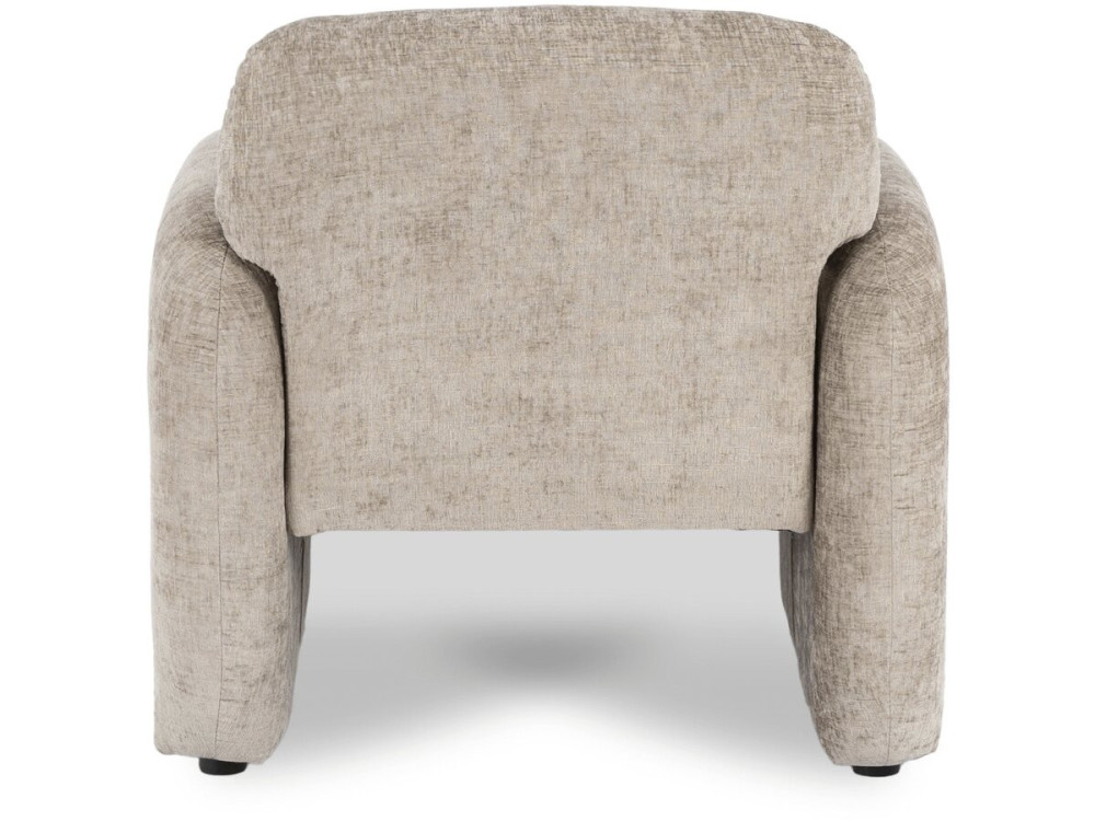 Tumbona "Cozmo" de tela jaspeada - 78 x 79 x 77 cm - Beige