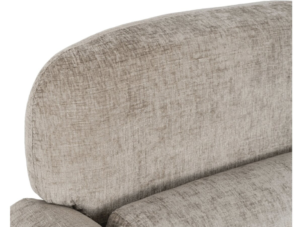 Tumbona "Cozmo" de tela jaspeada - 78 x 79 x 77 cm - Beige