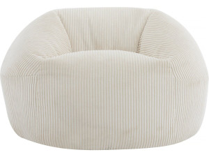 Puf de pana «Cusco» - 80 x 74 x 49 cm - Beis