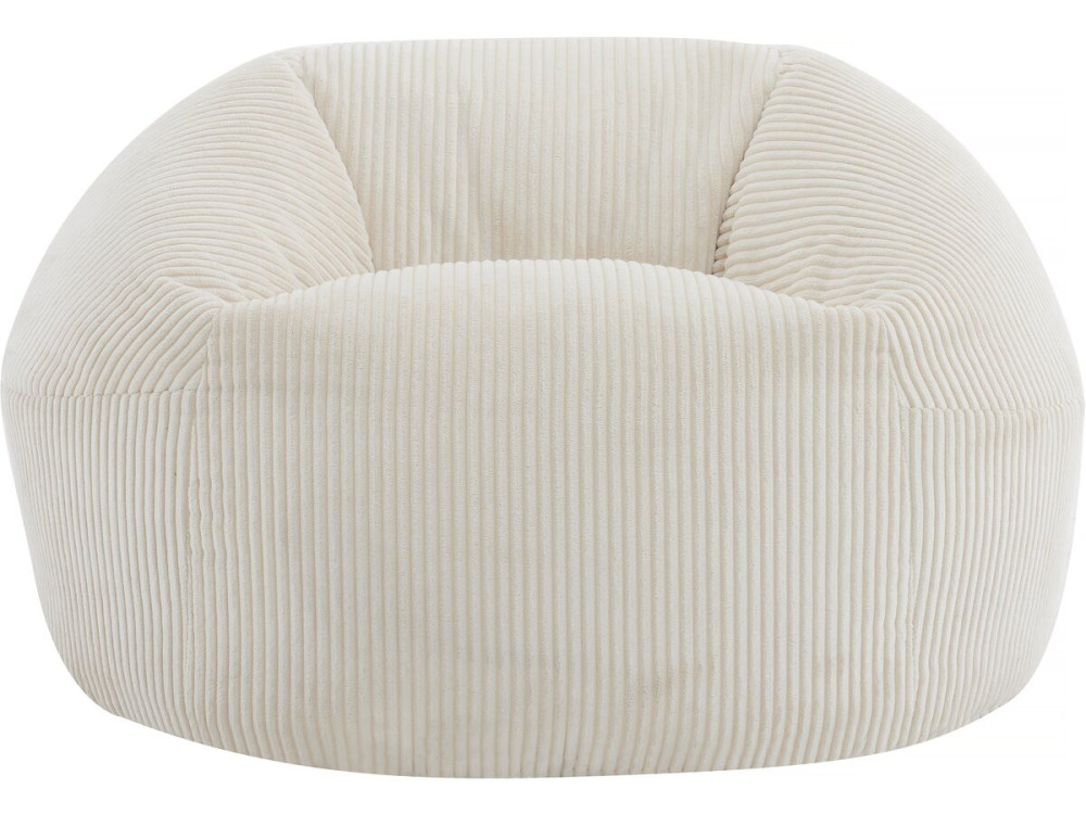 Puf de pana «Cusco» - 80 x 74 x 49 cm - Beis
