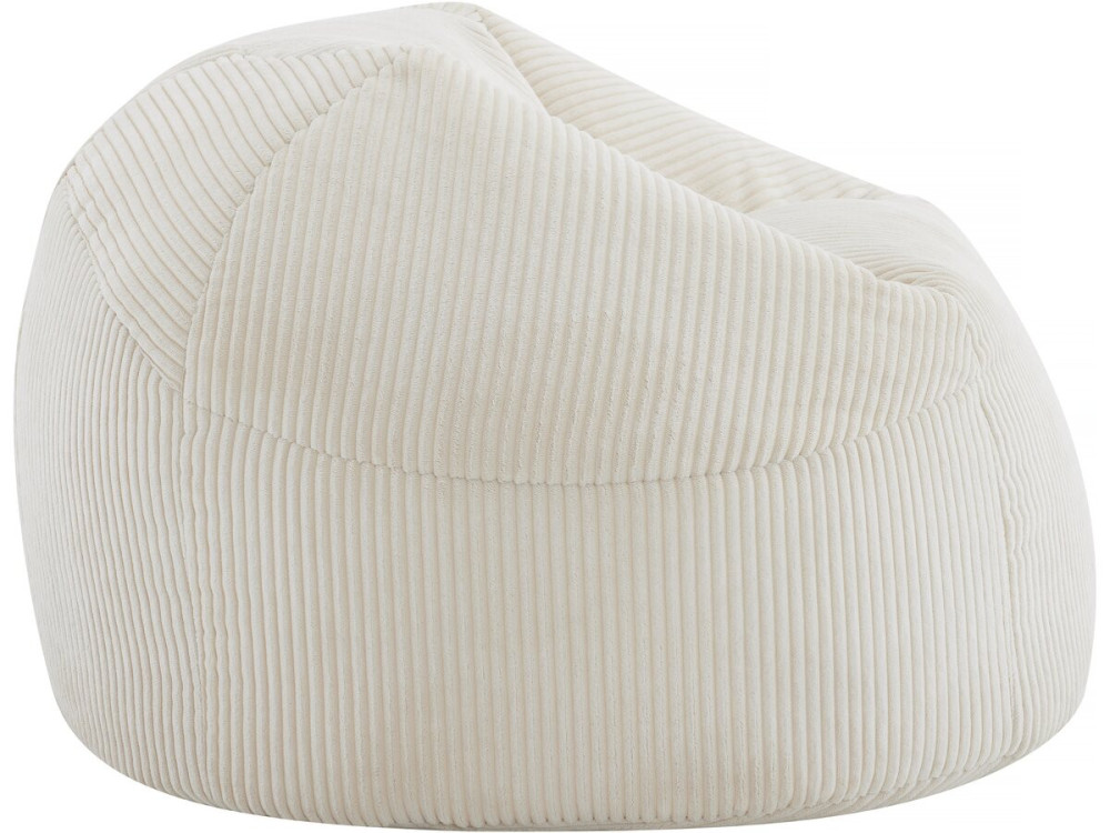 Puf de pana «Cusco» - 80 x 74 x 49 cm - Beis