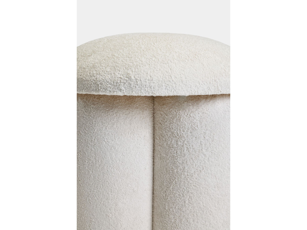 Puff de tela "Magnus" - 45 x 45 x 48 cm - Blanco
