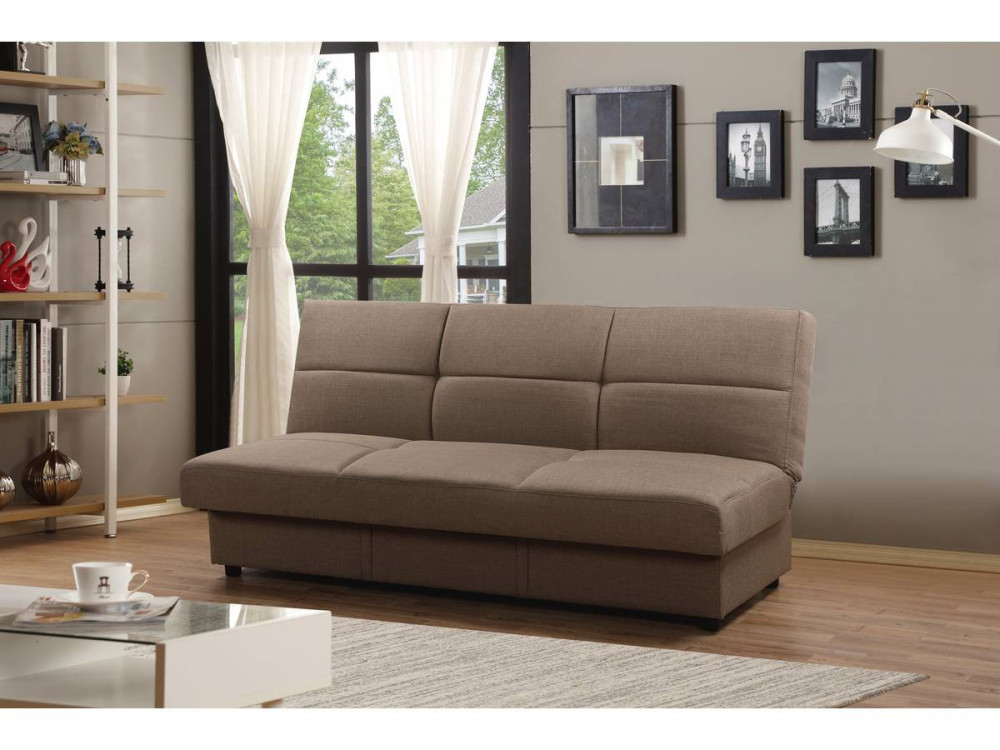 Sofá cama clic clac "Enzo" - 3 plazas - Marron