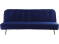 Sofá cama/clic clac terciopelo "James" - 3 plazas - Azul oscuro - Azul