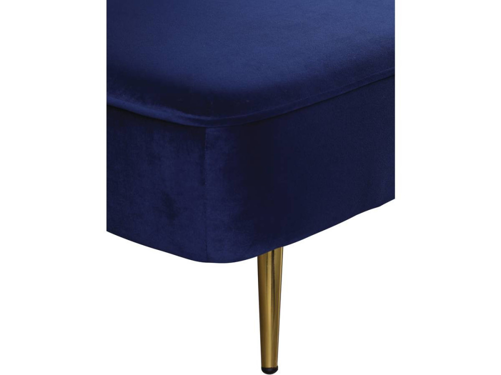 Sofá cama/clic clac terciopelo "James" - 3 plazas - Azul oscuro
