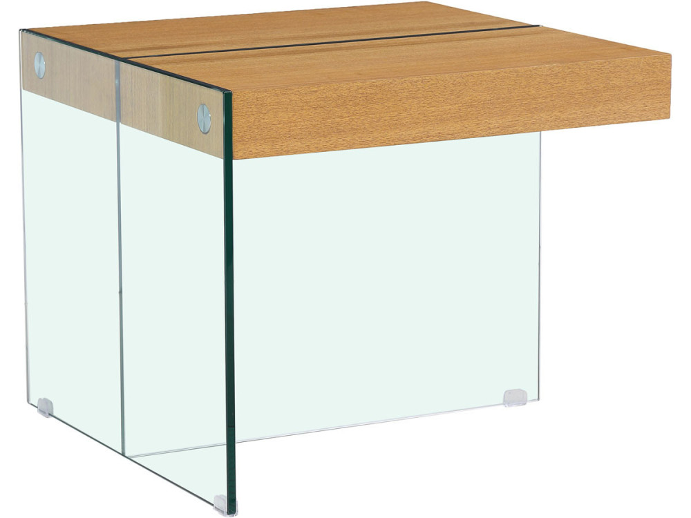 Mesa de centro "Agrigento" - 60 x 60 x 50 cm - Acabado roble