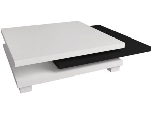 Mesa de Centro “Elena” transformable  – Blanco/Negro