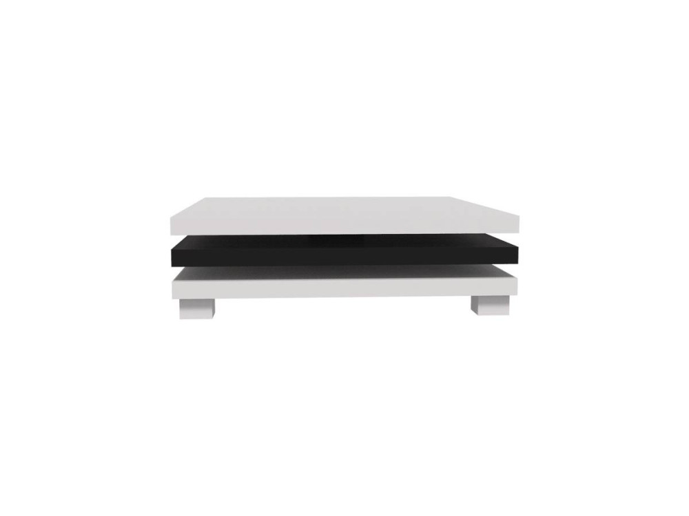 Mesa de Centro “Elena” transformable  – Blanco/Negro