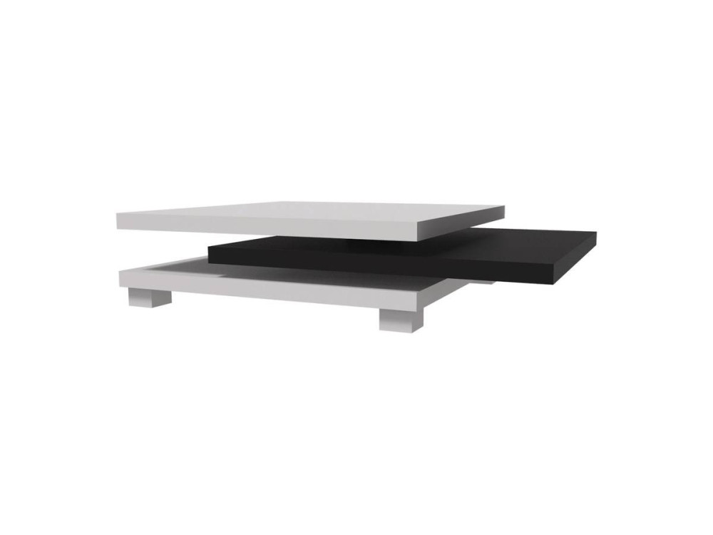 Mesa de Centro “Elena” transformable  – Blanco/Negro
