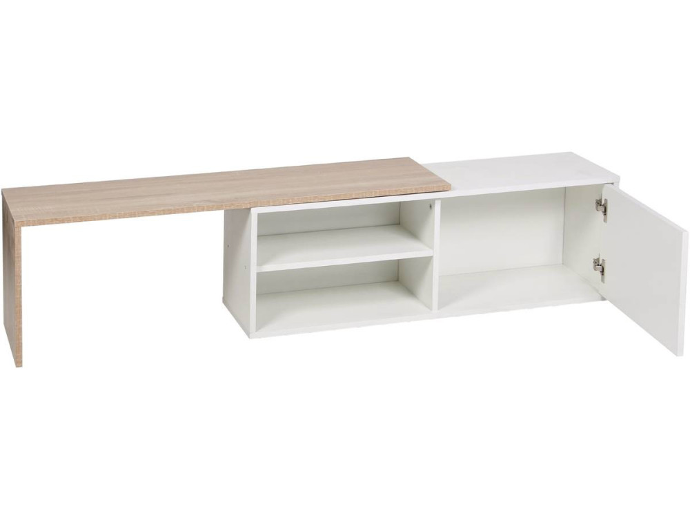 Mesa de centro "Melinda" - Blanco/Roble