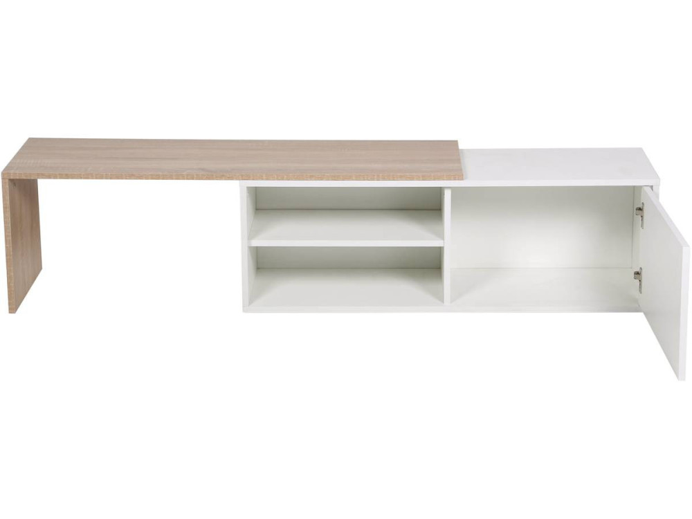 Mesa de centro "Melinda" - Blanco/Roble