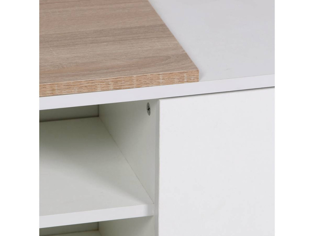 Mesa de centro "Melinda" - Blanco/Roble