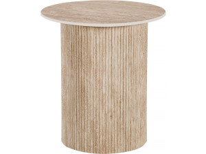 Mesa auxiliar de cerámica "Eclat", mesita de noche - 50 x 50 cm - Marrón