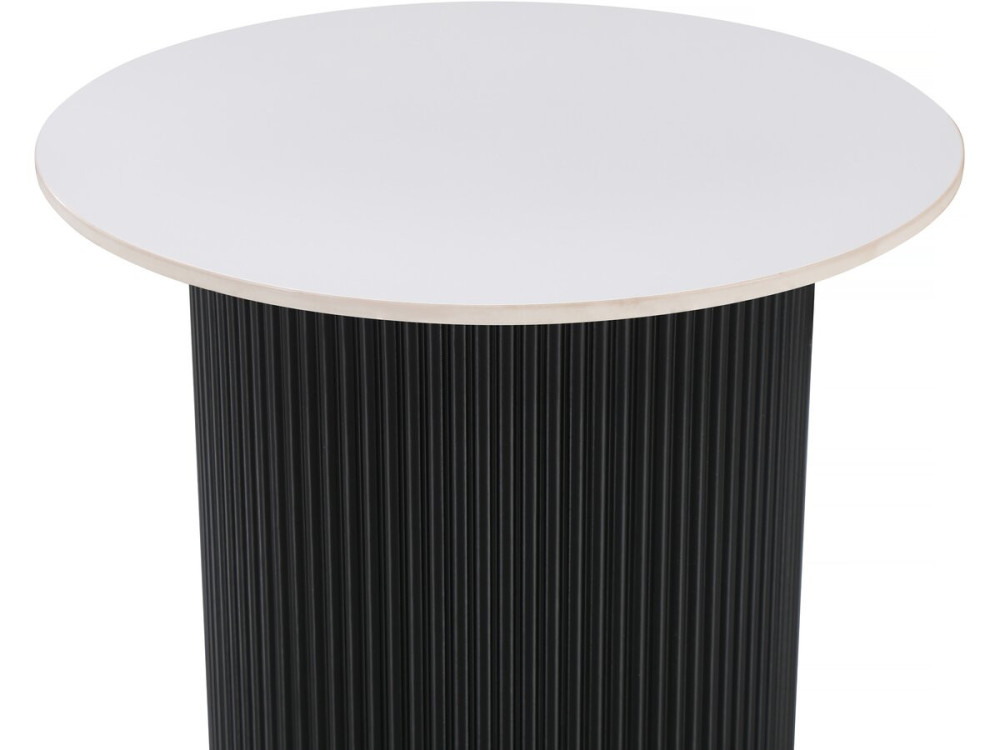 Mesa auxiliar de cerámica "Eclat", mesita de noche - 50 x 50 x 55 cm - Blanco