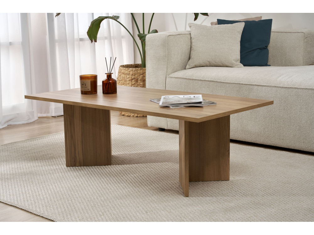 Mesa de centro de madera "Sabin" - 60 x 119 x 40 cm - Roble
