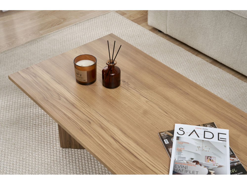 Mesa de centro de madera "Sabin" - 60 x 119 x 40 cm - Roble