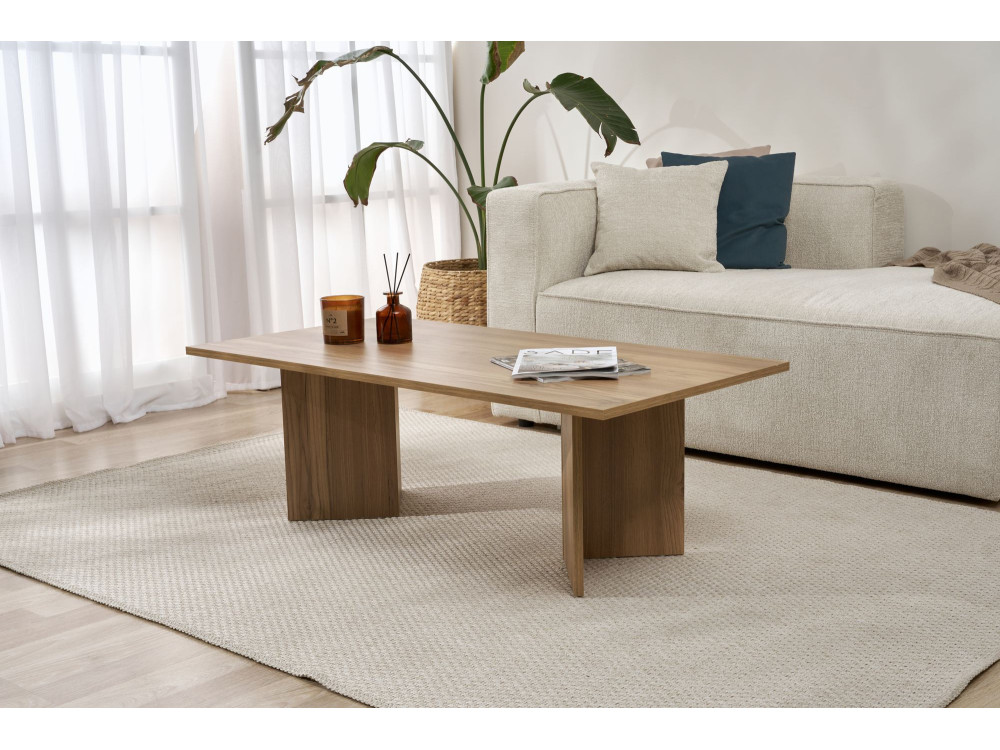 Mesa de centro de madera "Sabin" - 60 x 119 x 40 cm - Roble