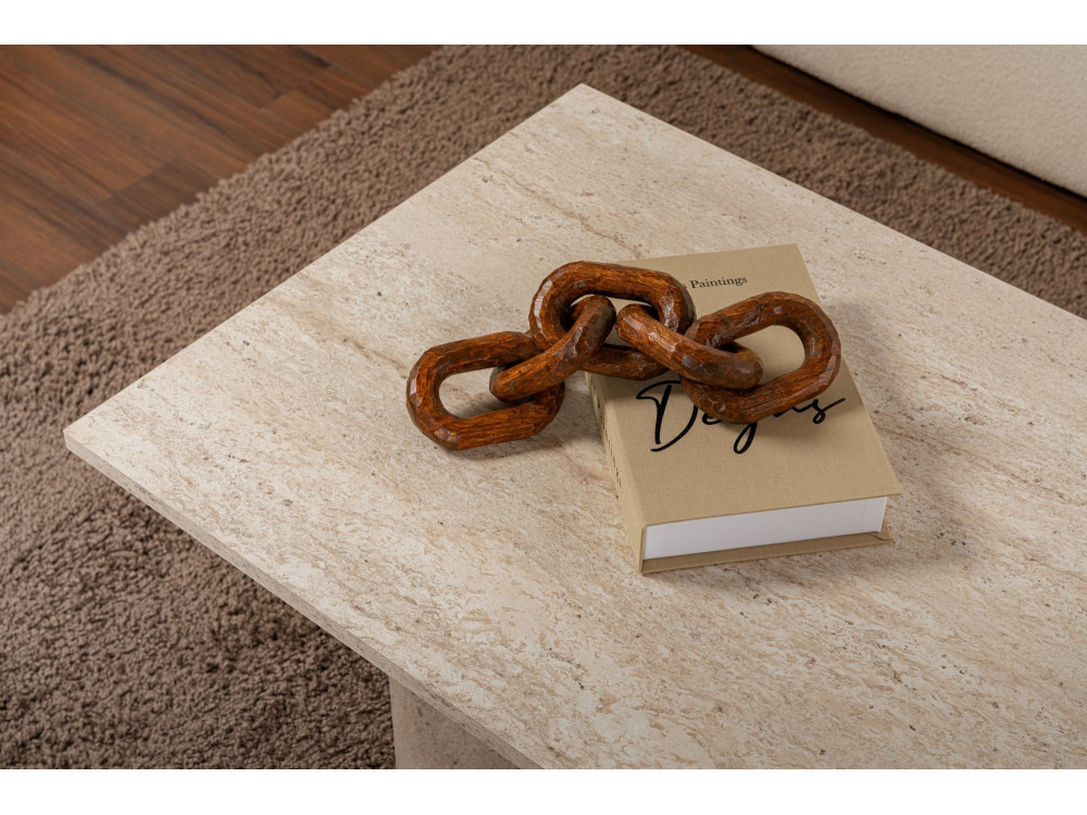 Mesa de centro de madera "Sabin" - 60 x 119 x 40 cm - Travertino