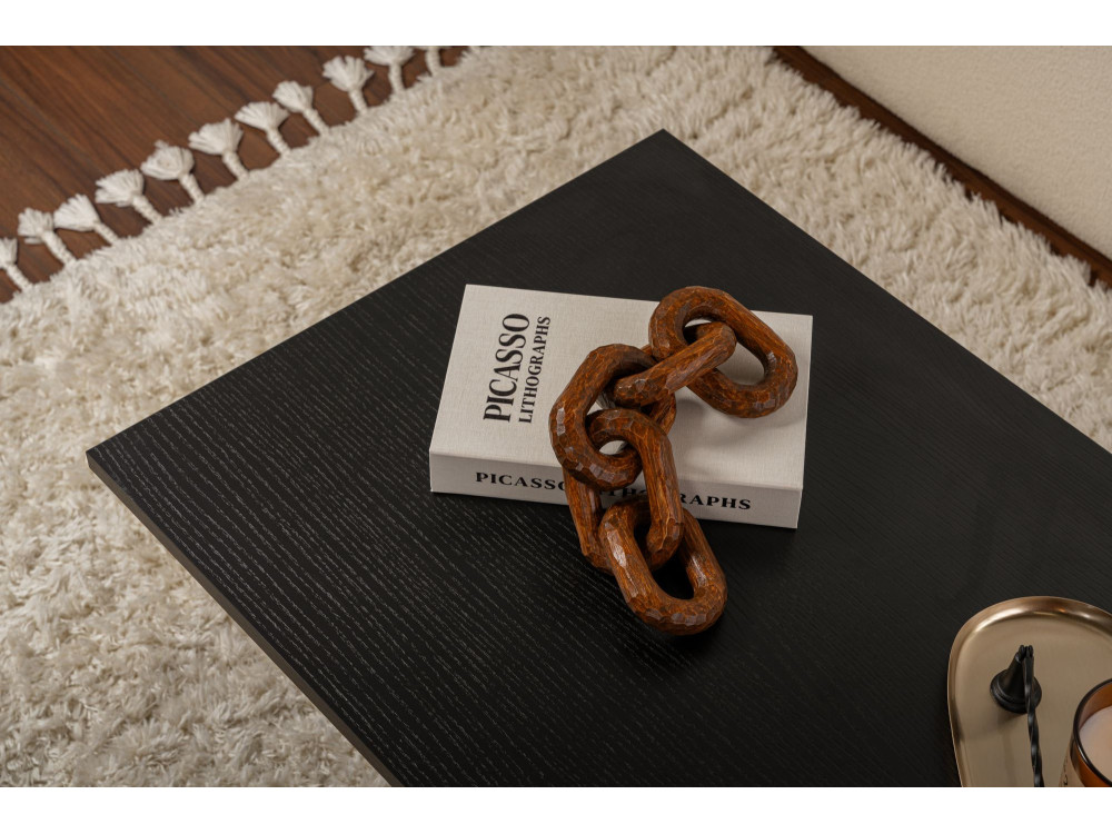 Mesa de centro de madera "Sabin" - 60 x 119 x 40 cm - Madera negra
