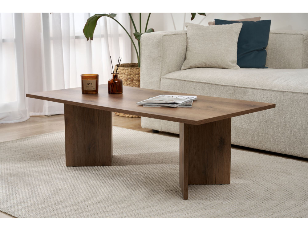 Mesa de centro de madera "Sabin" - 60 x 119 x 40 cm - Nogal