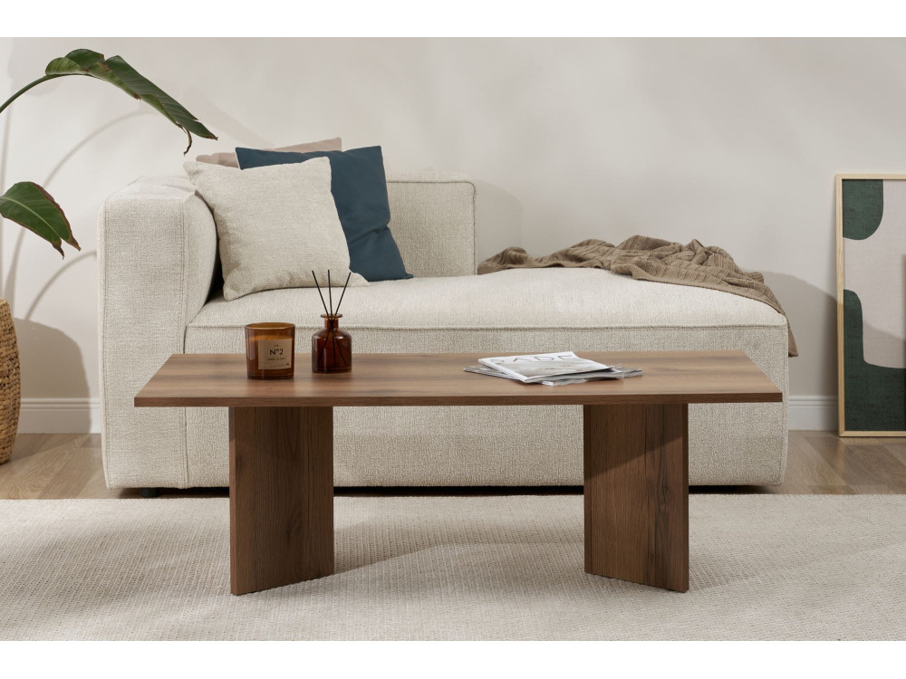 Mesa de centro de madera "Sabin" - 60 x 119 x 40 cm - Nogal