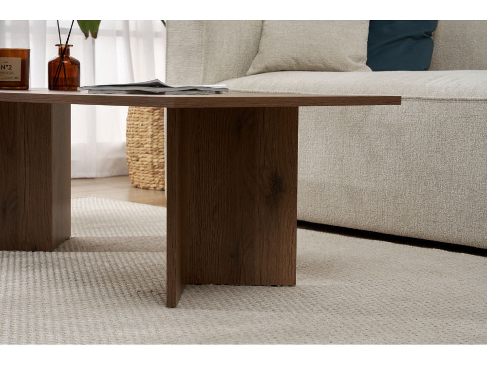 Mesa de centro de madera "Sabin" - 60 x 119 x 40 cm - Nogal