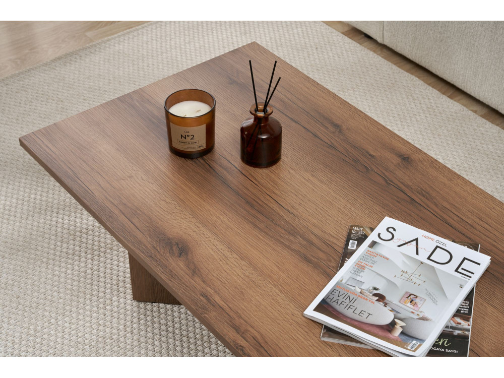 Mesa de centro de madera "Sabin" - 60 x 119 x 40 cm - Nogal
