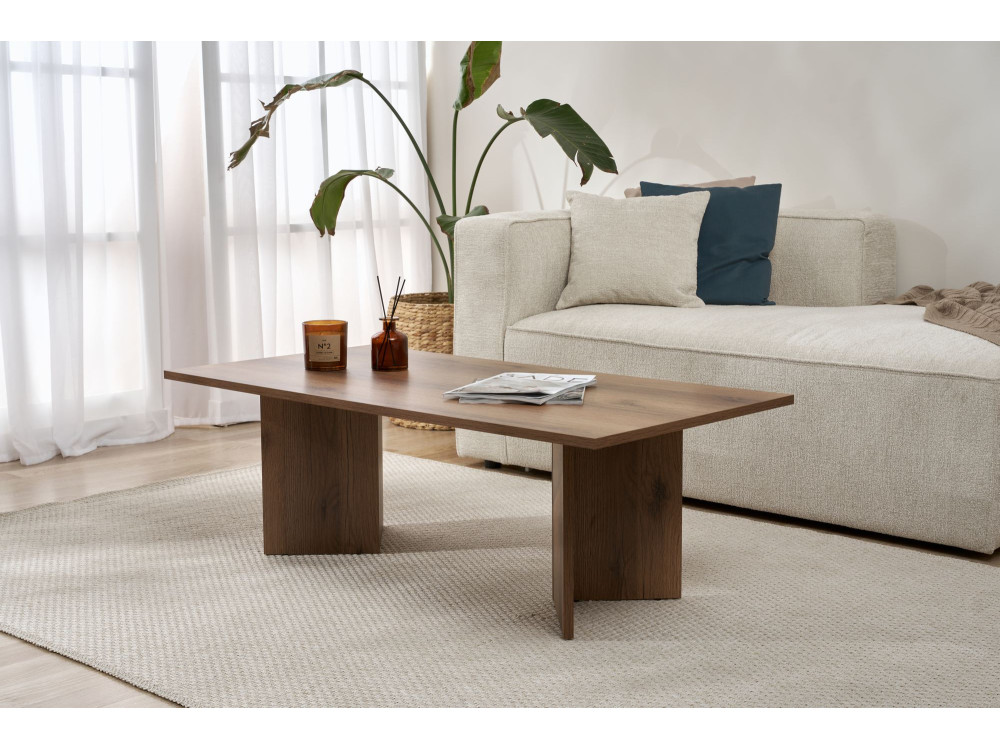 Mesa de centro de madera "Sabin" - 60 x 119 x 40 cm - Nogal