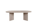 Mesa de centro de madera "Sable" - 60 x 119 x 40 cm - Roble zafiro - Travertino