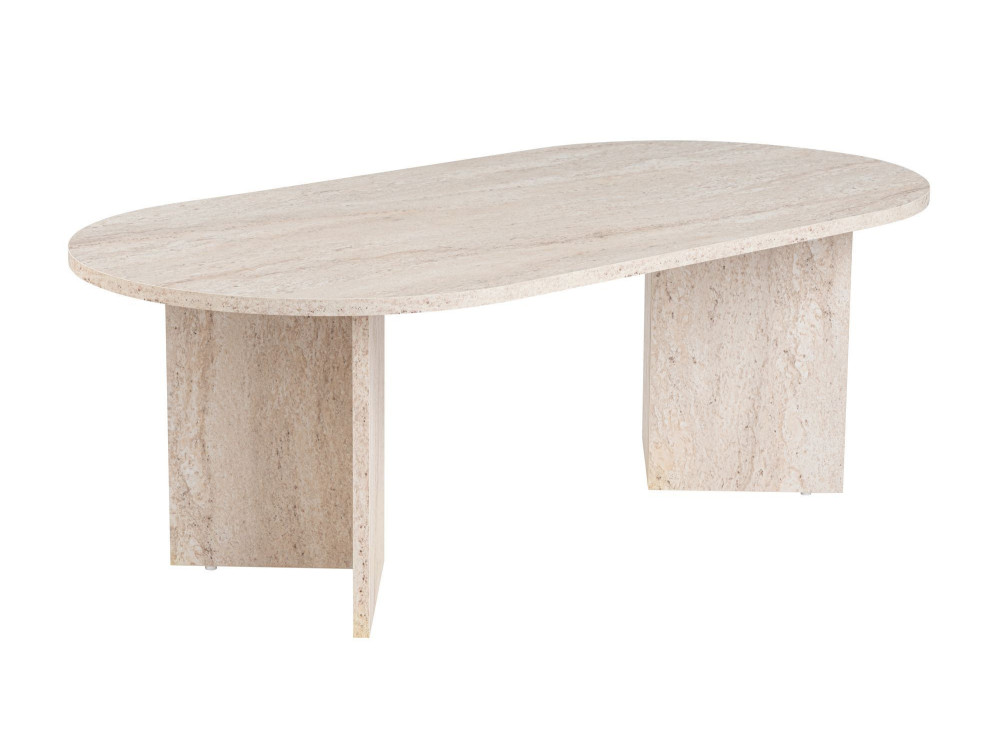 Mesa de centro de madera "Sable" - 60 x 119 x 40 cm - Travertino