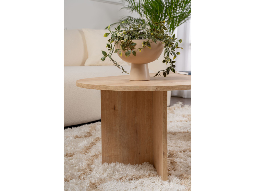 Mesa de centro de madera "Sable" - 60 x 119 x 40 cm - Roble zafiro