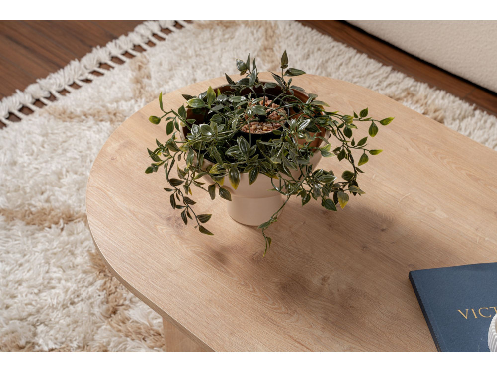 Mesa de centro de madera "Sable" - 60 x 119 x 40 cm - Roble zafiro